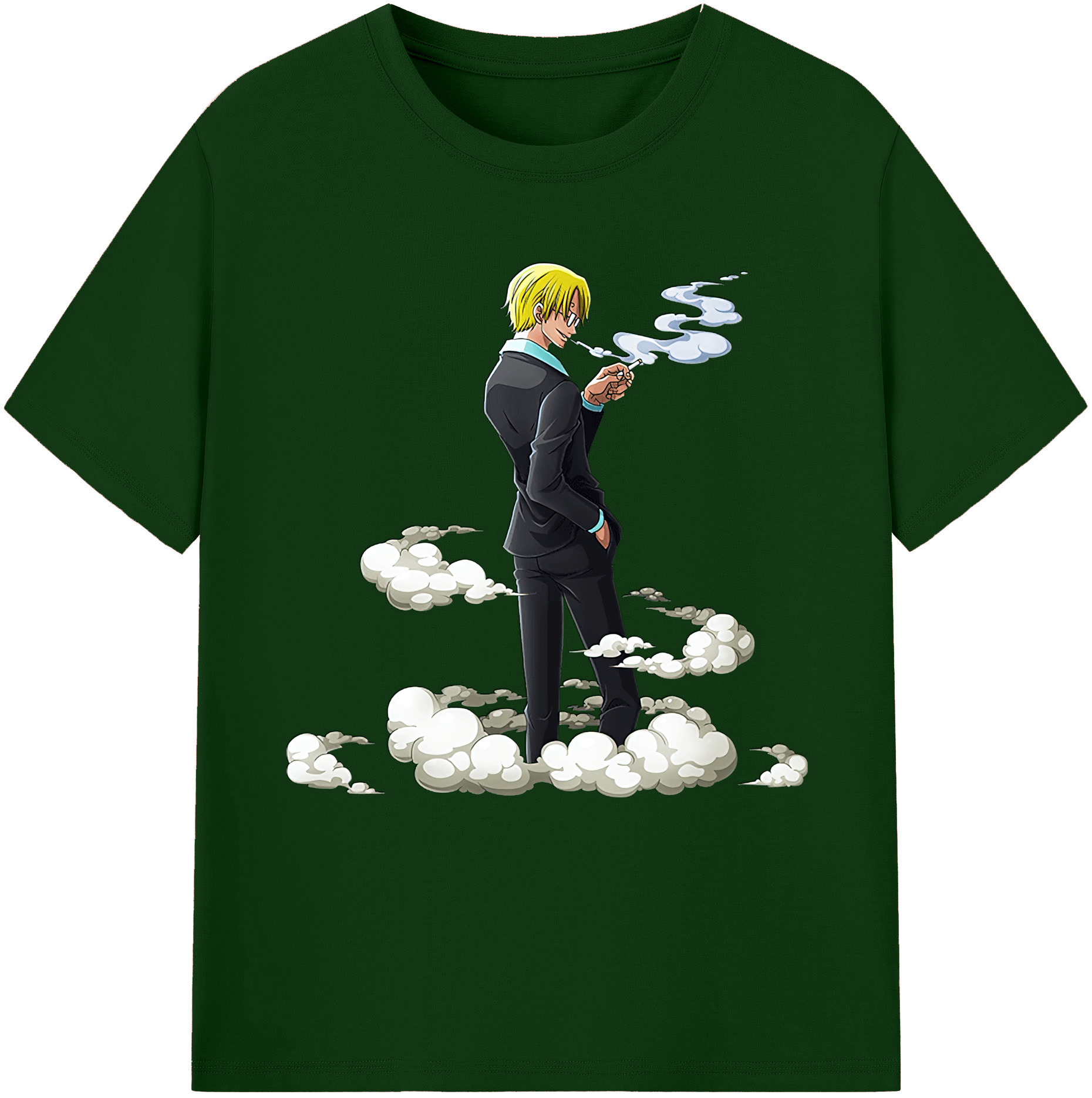 （画像用） ワンピース サンジ ONE PIECE Sanji 綿100％半袖Tシャツ（フロントプリント）